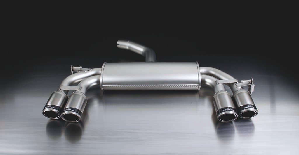 Rear Silencer Left/Right with 4 tail pipes 84 mm Carbon Race Volkswagen : Scirocco Mk3 2.0 TDI