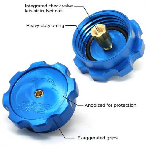 Optional Upgraded Billet WMI tank cap w/safety check valve