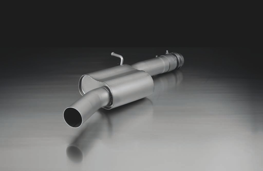 Resonated Cat back System Left/Right with 4 tail pipes 98 mm Black Chrome Volkswagen : Golf Mk7 Hatchback 2.0 R