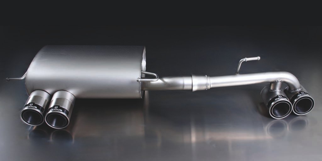 Rear Silencer Left/Right with 4 tail pipes 84 mm straight BMW : 1 Series E82 Coupe 135i