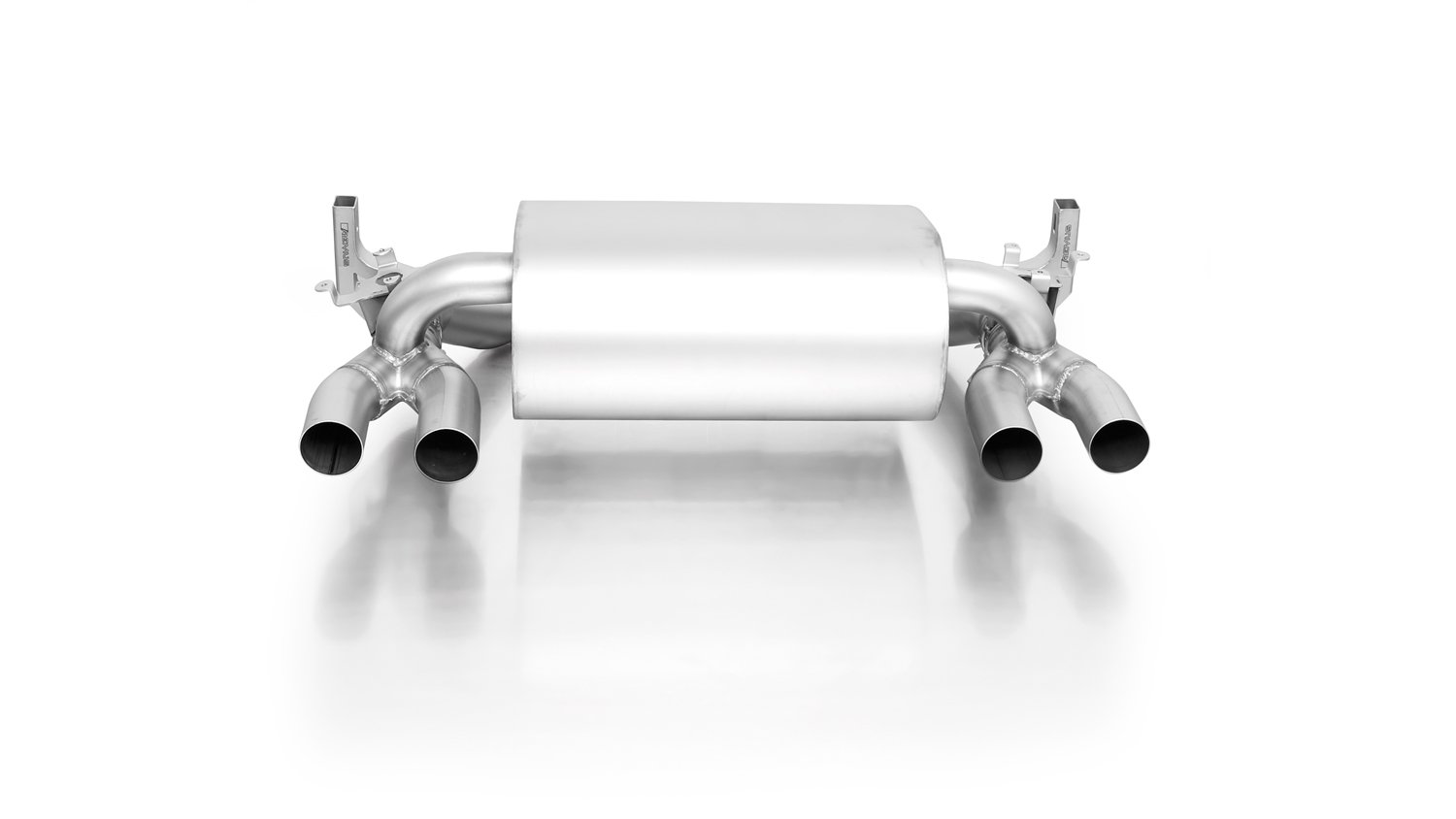 Rear Silencer Left/Right with Integrated valves using the OE valve control system with 4 tail pipes 98 mm Black Chrome BMW : 4 Series F82 LCI M4 Competition
