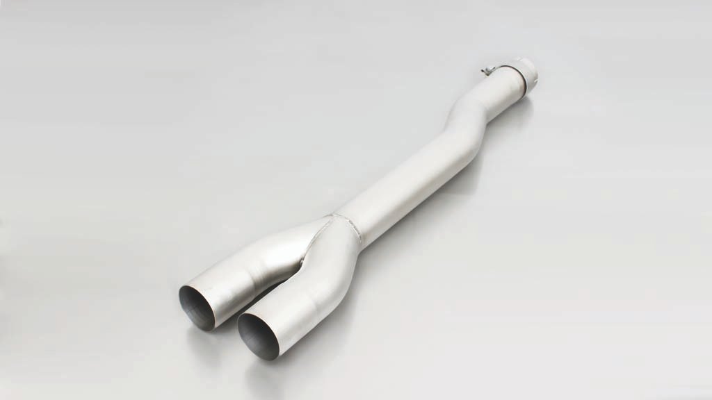 Non-Resonated Cat back System Left/Right with Integrated valves including a Remus Sound Controller Module with 2 Carbon tail pipes 102 mm angled, Titanium internals Ford : Mustang 6th Gen 2.3 Ecoboost