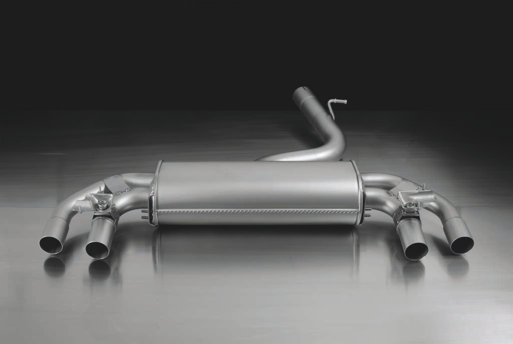 Rear Silencer Left/Right with Integrated valves using the OE valve control system with 4 tail pipes 98 mm straight Volkswagen : Golf Mk7 Hatchback 2.0 R