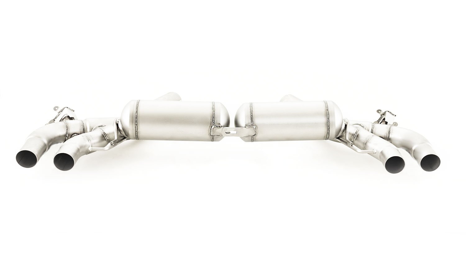 Rear Silencer Left/Right with Integrated valves using the OE valve control system with 4 Carbon tail pipes 102 mm angled, Titanium internals BMW : 8 Series F92 M8 Competition