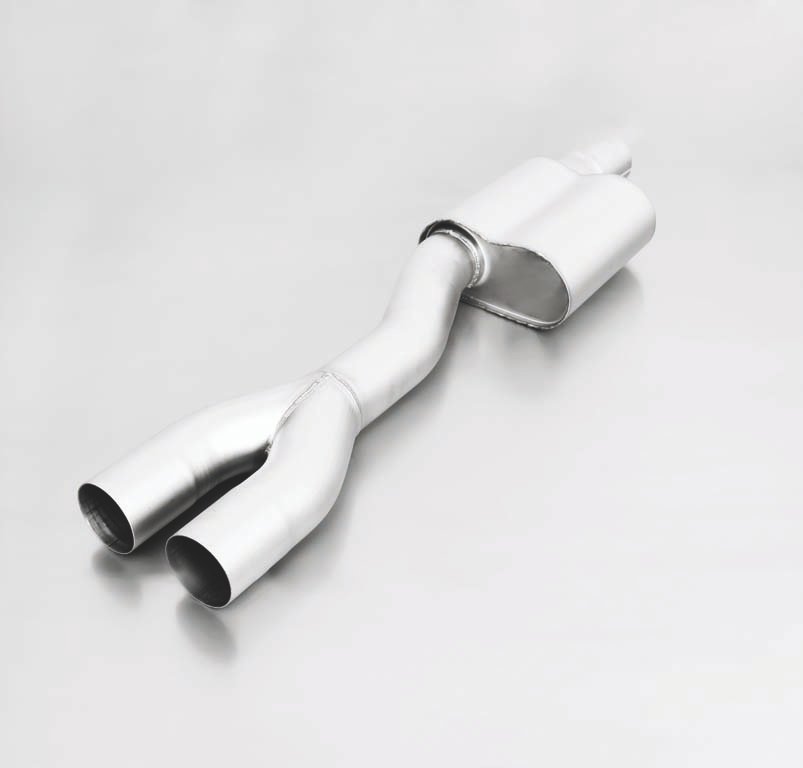 Resonated Cat back System Left/Right with Integrated valves including a Remus Sound Controller Module with 2 Carbon tail pipes 102 mm angled, Titanium internals Ford : Mustang 6th Gen 2.3 Ecoboost