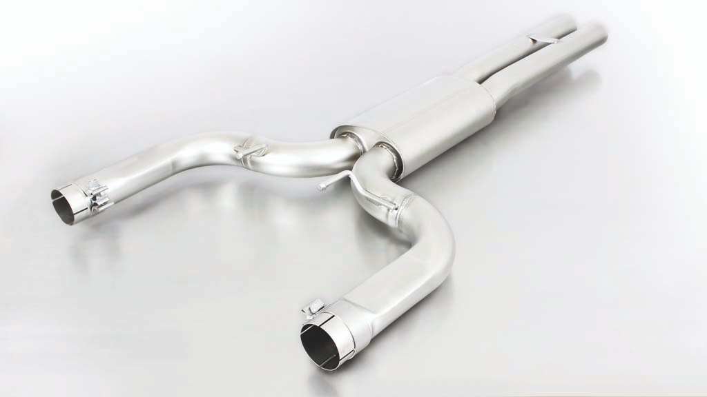 Resonated Cat back System Left/Right with Integrated Vacuum controlled valves using the OE valve control system with 4 Carbon tail pipes 102 mm angled, Titanium internals Maserati : Ghibli Type 157M 3