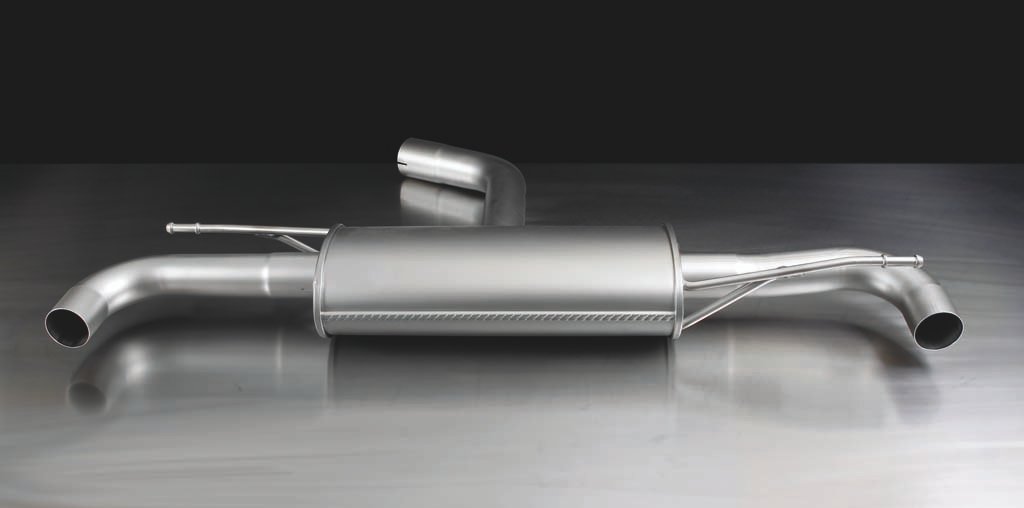 Rear Silencer Left/Right with 2 Carbon tail pipes 102 mm angled, Titanium internals Volkswagen : Golf Mk6 2.0 TSI GTI Edition 35