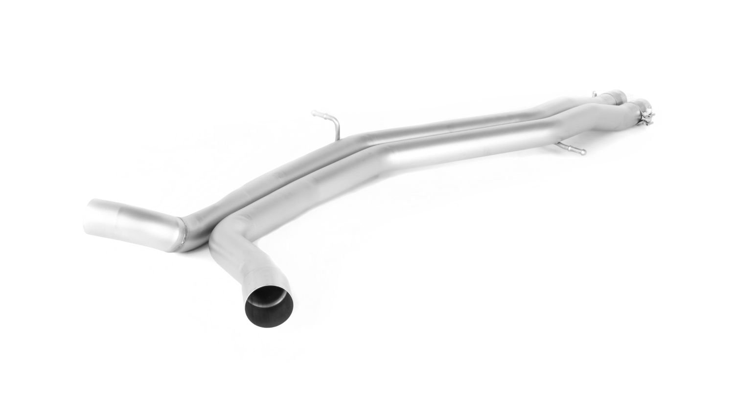 Non-Resonated Cat back System Left/Right with vacuum operated valves controlled by OEM system with 4 tail pipes 84 mm straight Audi : A4 B9 Avant S4 3.0 TFSI
