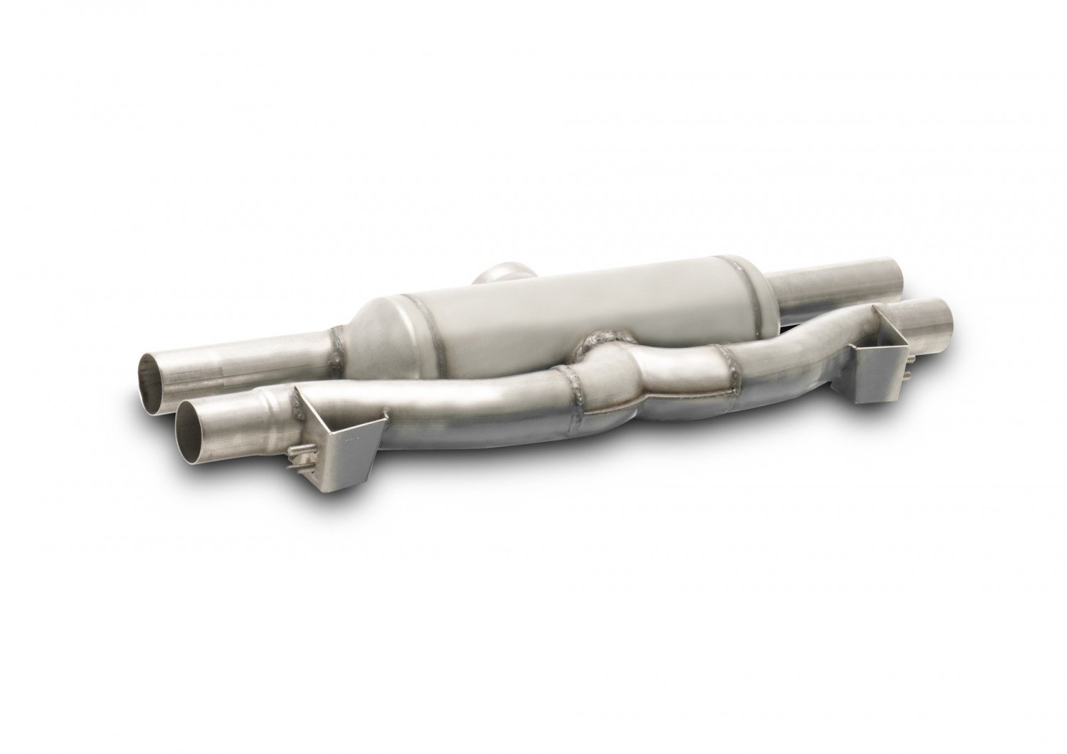 Racing GPF back System Left/Right with Integrated valves using the OE valve control system with 4 Carbon tail pipes 102 mm angled/angled, Titanium internals Volkswagen : T-Roc A1 2.0 TSI R