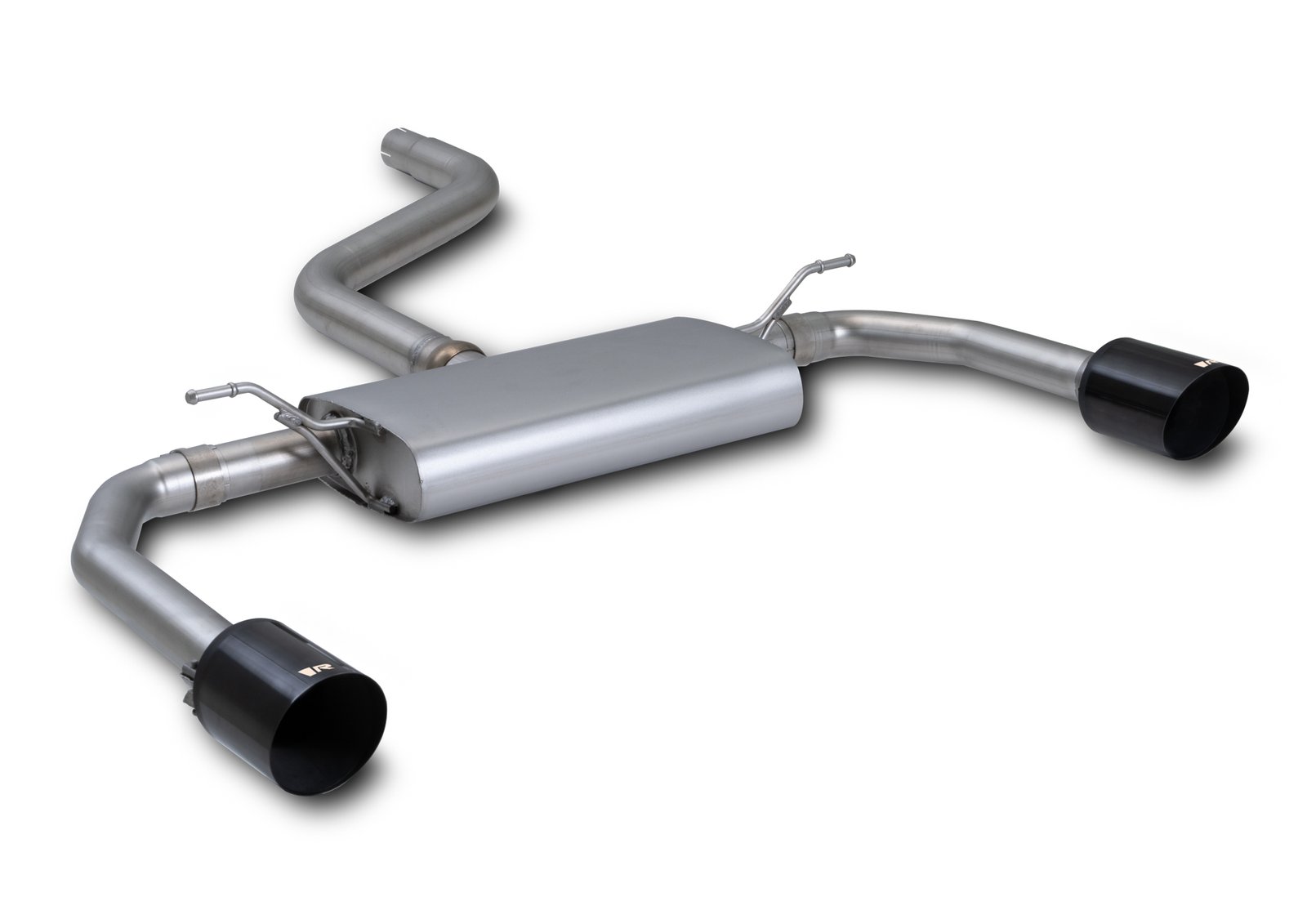 Axle back system Left/Right with 2 Carbon tail pipes 102 mm angled, Titanium internals Ford : Focus Mk4 2.3 ST Hatchback