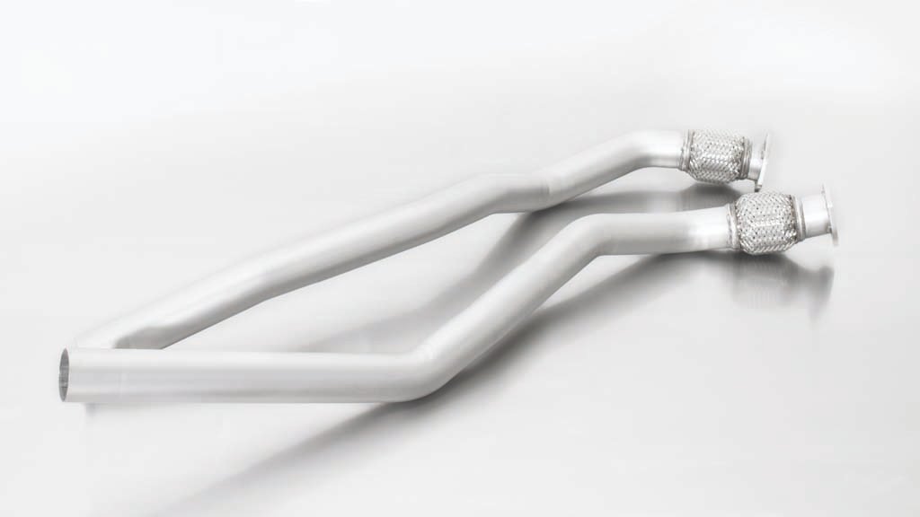 Resonated Cat back System Left/Right with Integrated valves using the OE valve control system with Uses OE Tailpipes Audi : A6 C7 Avant RS6 4.0 V8
