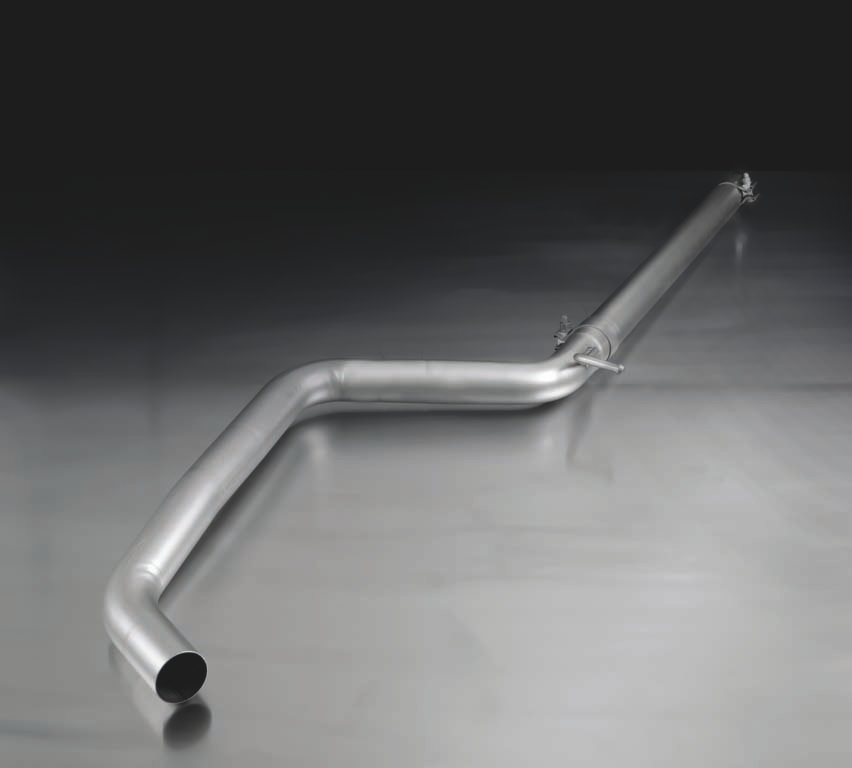 Non-Resonated Cat back System Left with 2 tail pipes 84 mm Black Chrome Audi : A3 8V Hatchback 1.4 TFSI